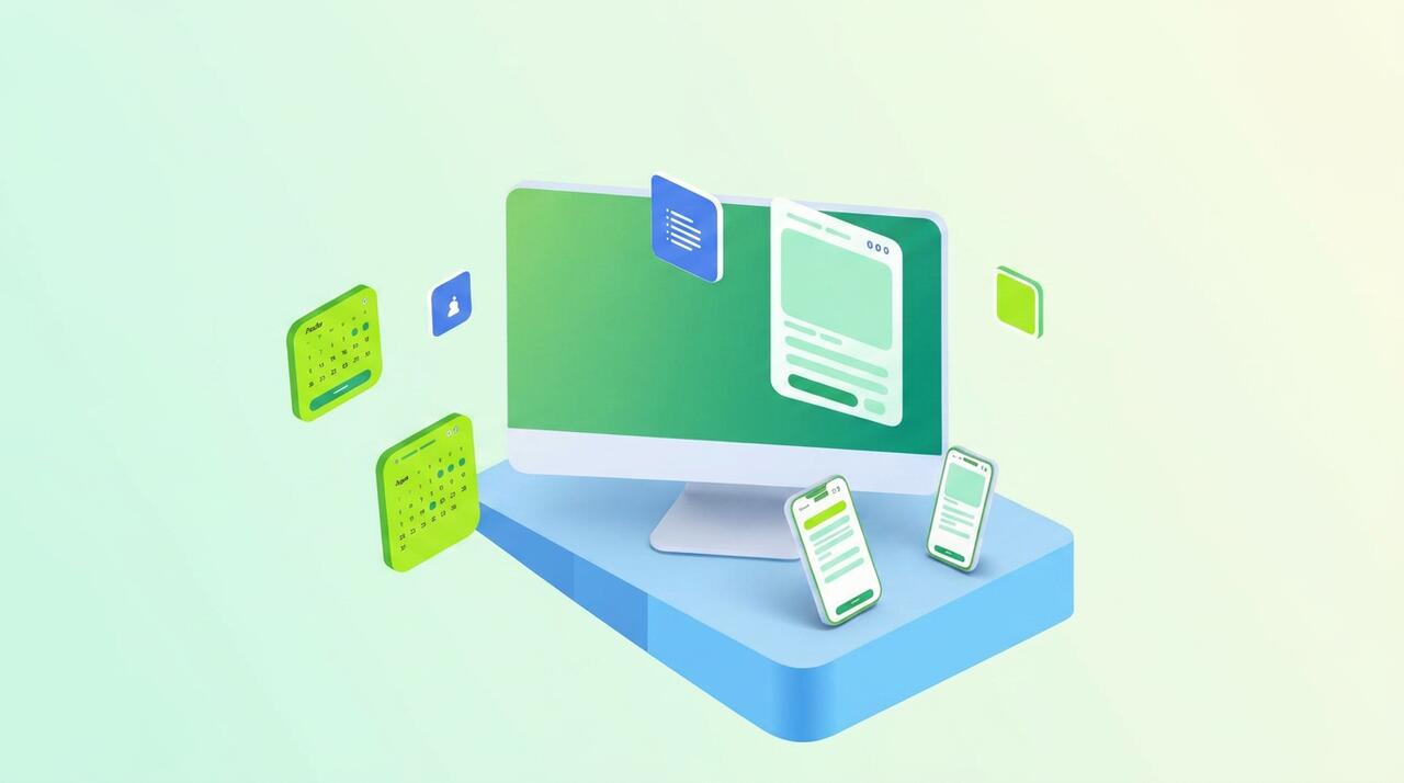 Modern Florida small business website with online booking calendar and mobile-friendly design